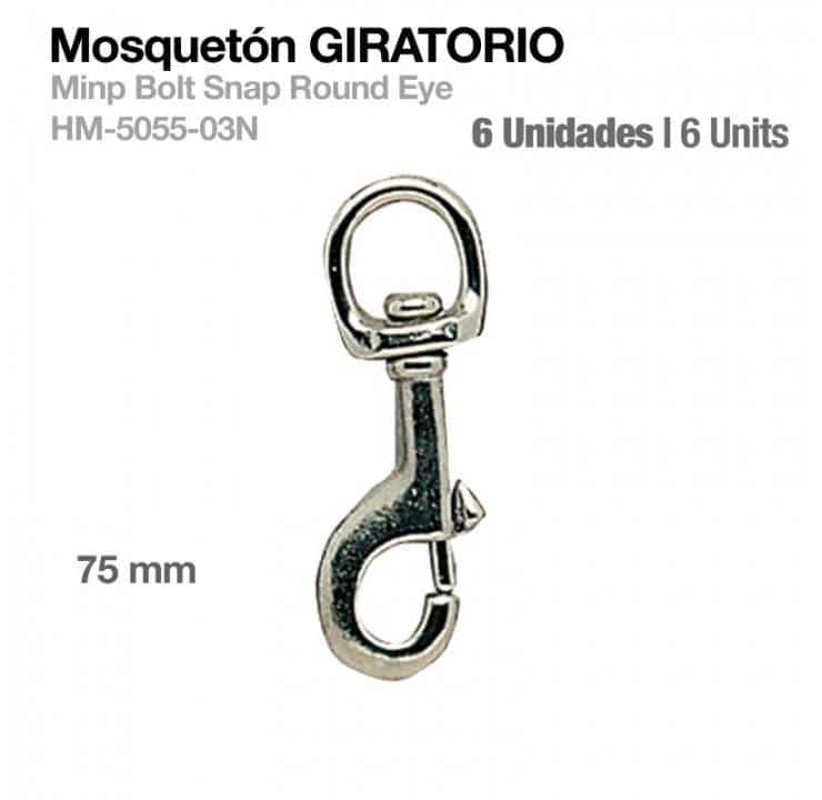 MOSQUETÓN GIRATORIO HM-5055-03N 6uds - Tienda Hípica Online | D’Hispania ®