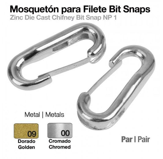 MOSQUETÓN PARA FILETE BIT SNAPS (PAR) - Tienda Hípica Online | D’Hispania ®