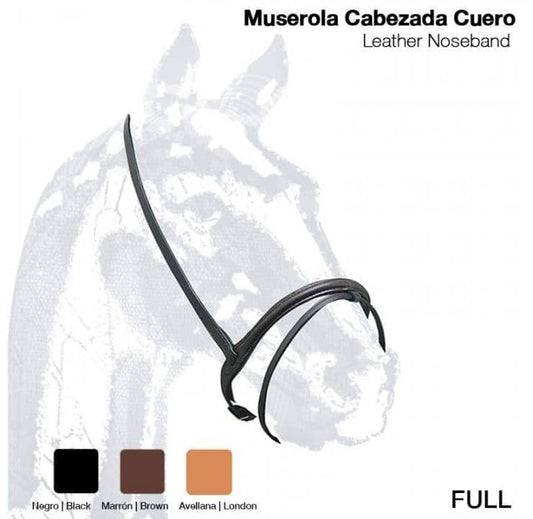 MUSEROLA CABEZADA CUERO 108 FULL - Tienda Hípica Online | D’Hispania ®