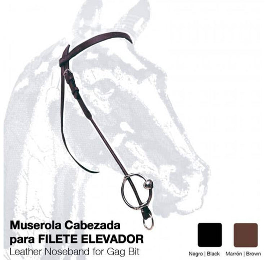 MUSEROLA CABEZADA FILETE ELEVADOR - Tienda Hípica Online | D’Hispania ®