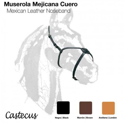 MUSEROLA MEJICANA CUERO CASTECUS - Tienda Hípica Online | D’Hispania ®