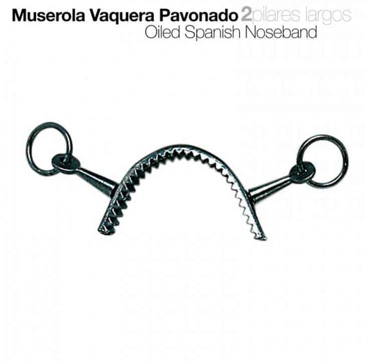 MUSEROLA VAQUERA PAVONADO 2 PILARES LARGOS - Tienda Hípica Online | D’Hispania ®