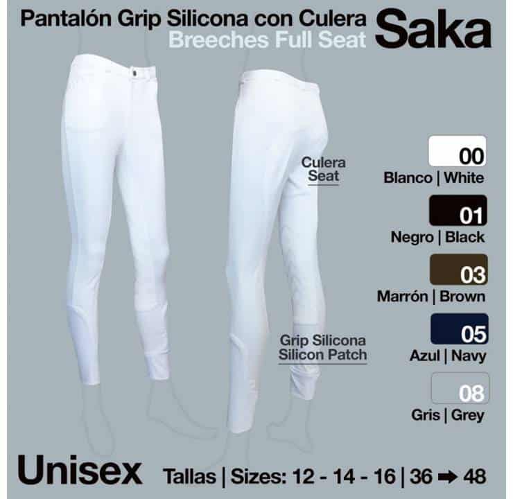 PANTALÓN GRIP SILICONA SAKA CULERA - Tienda Hípica Online | D’Hispania ®