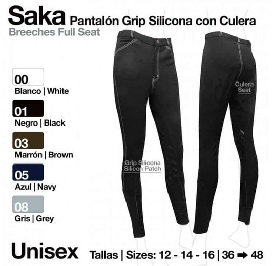 PANTALÓN GRIP SILICONA SAKA CULERA - Tienda Hípica Online | D’Hispania ®