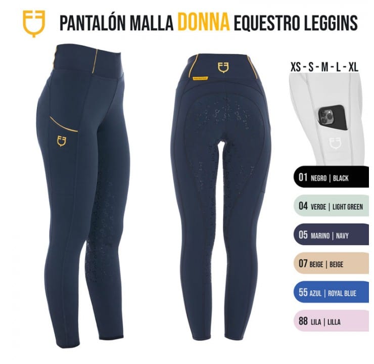 PANTALÓN MALLA DONNA EQUESTRO LEGGINS ETW00047 - Tienda Hípica Online | D’Hispania ®