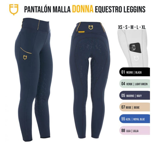 PANTALÓN MALLA DONNA EQUESTRO LEGGINS ETW00047 - Tienda Hípica Online | D’Hispania ®