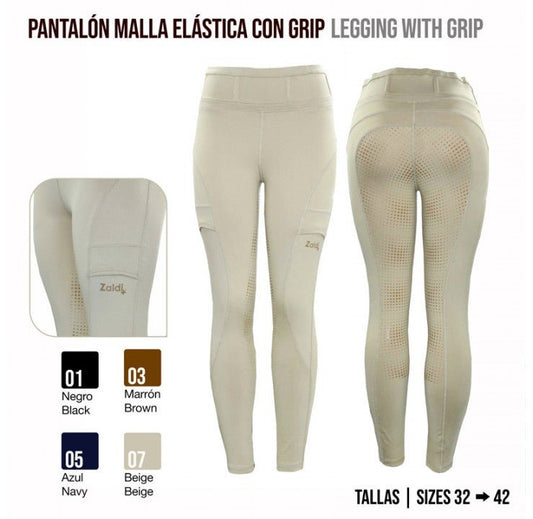 PANTALÓN MALLA ELÁSTICA CON GRIP 3001-864 - Tienda Hípica Online | D’Hispania ®
