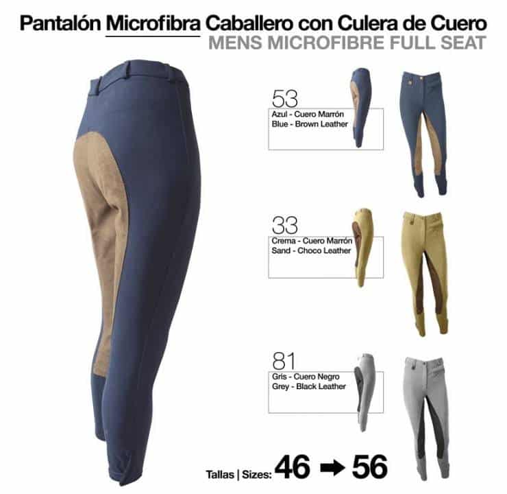 PANTALÓN MICROFIBRA/CUERO CABALLERO - Tienda Hípica Online | D’Hispania ®