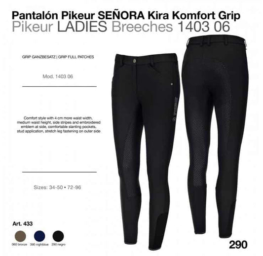 PANTALÓN PIKEUR SEÑORA KIRA KOMFORT GRIP 1403-06 433 - Tienda Hípica Online | D’Hispania ®
