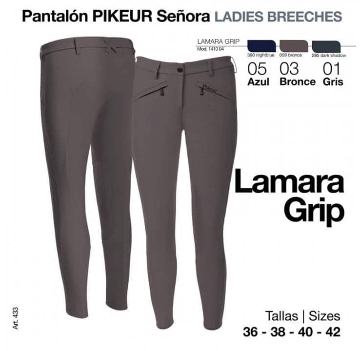 PANTALÓN PIKEUR SEÑORA LAMARA GRIP 1410-04 433 - Tienda Hípica Online | D’Hispania ®