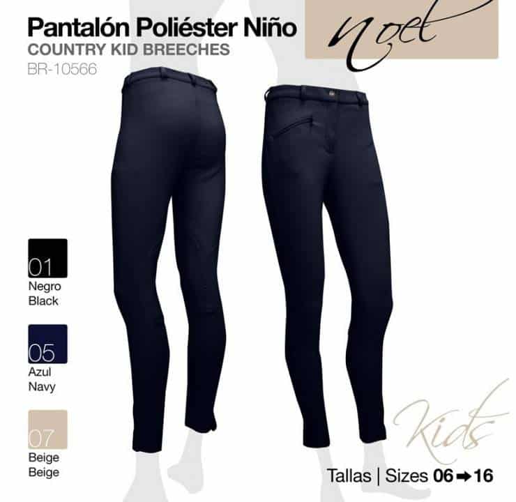 PANTALÓN POLIESTER NIÑO NOEL AZUL 06 - Tienda Hípica Online | D’Hispania ®