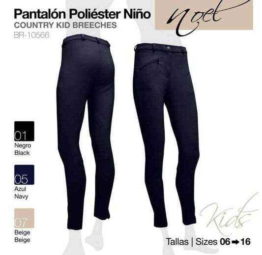 PANTALÓN POLIESTER NIÑO NOEL AZUL 06 - Tienda Hípica Online | D’Hispania ®