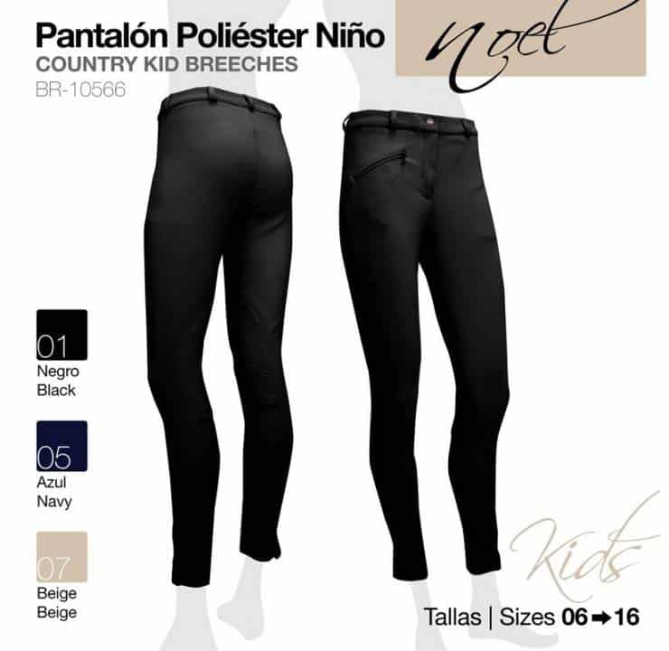PANTALÓN POLIESTER NIÑO NOEL AZUL 06 - Tienda Hípica Online | D’Hispania ®
