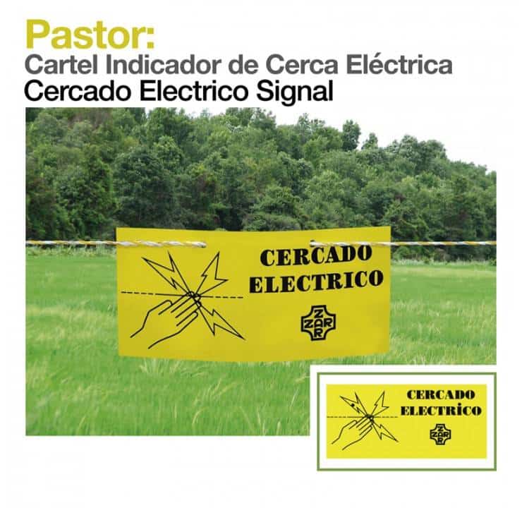 PASTOR: CARTEL INDICADOR DE CERCA ELÉCTRICA - Tienda Hípica Online | D’Hispania ®