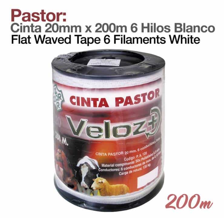 PASTOR: CINTA 20mm x 200m 6 HILOS BLANCO - Tienda Hípica Online | D’Hispania ®