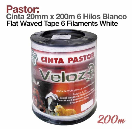 PASTOR: CINTA 20mm x 200m 6 HILOS BLANCO - Tienda Hípica Online | D’Hispania ®