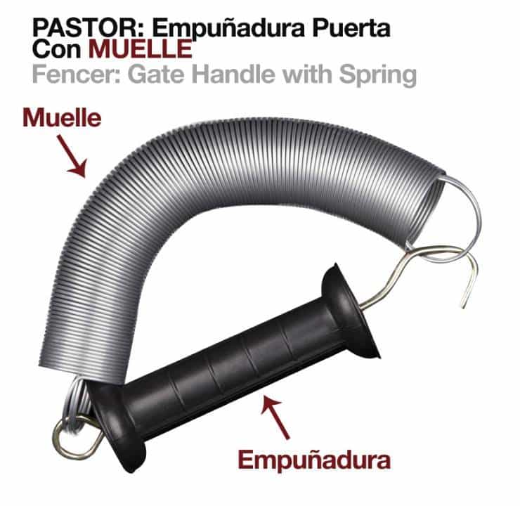 PASTOR: EMPUÑADURA PUERTA CON MUELLE - Tienda Hípica Online | D’Hispania ®