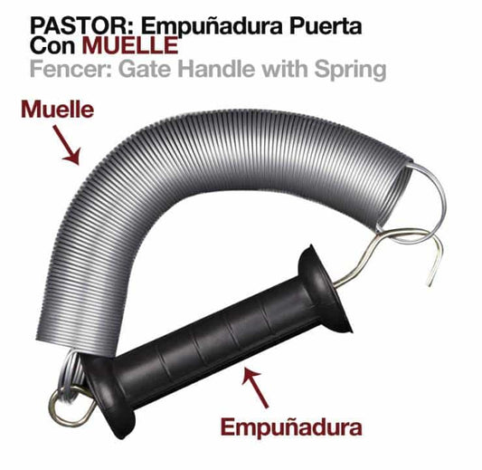 PASTOR: EMPUÑADURA PUERTA CON MUELLE - Tienda Hípica Online | D’Hispania ®