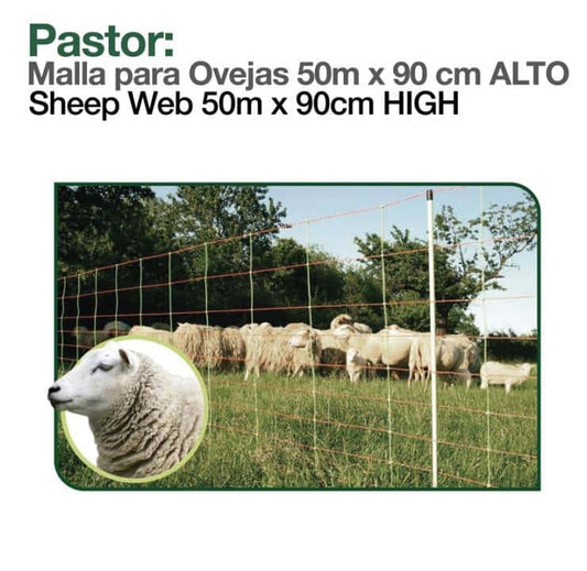 PASTOR: MALLA PARA OVEJAS 50m x 90cm ALTO - Tienda Hípica Online | D’Hispania ®