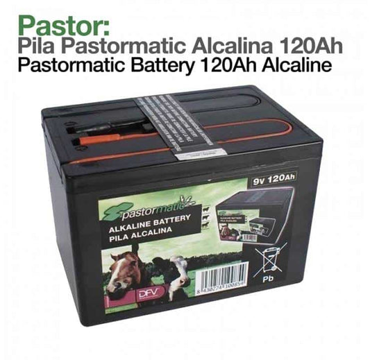 PASTOR: PILA PASTORMATIC ALCALINA 120AH - Tienda Hípica Online | D’Hispania ®