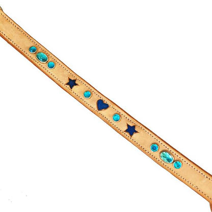 PECHOPETRAL WESTERN CON DECORACIÓN AGUAMARINA - Tienda Hípica Online | D’Hispania ®