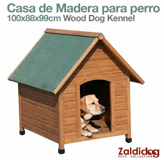 PERRO CASA MADERA 100x88x99cm - Tienda Hípica Online | D’Hispania ®