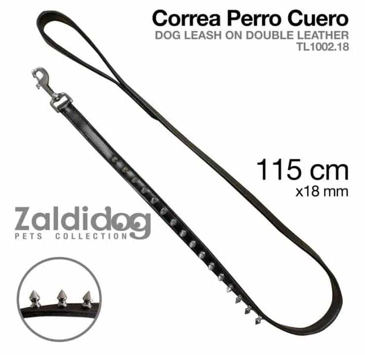 PERRO CORREA CUERO TL1002.18 115cm X 18mm NEGRO - Tienda Hípica Online | D’Hispania ®