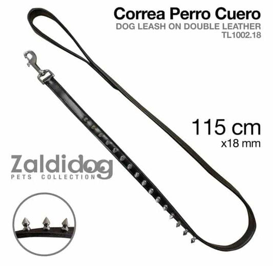 PERRO CORREA CUERO TL1002.18 115cm X 18mm NEGRO - Tienda Hípica Online | D’Hispania ®