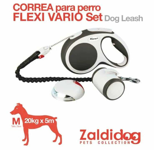 PERRO CORREA FLEXI VARIO SET 20kg. 5m. M GRIS - Tienda Hípica Online | D’Hispania ®
