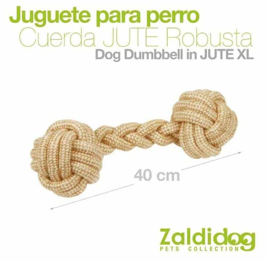 PERRO JUGUETE CUERDA ROBUSTA DE JUTE XL 12cm x 40cm - Tienda Hípica Online | D’Hispania ®