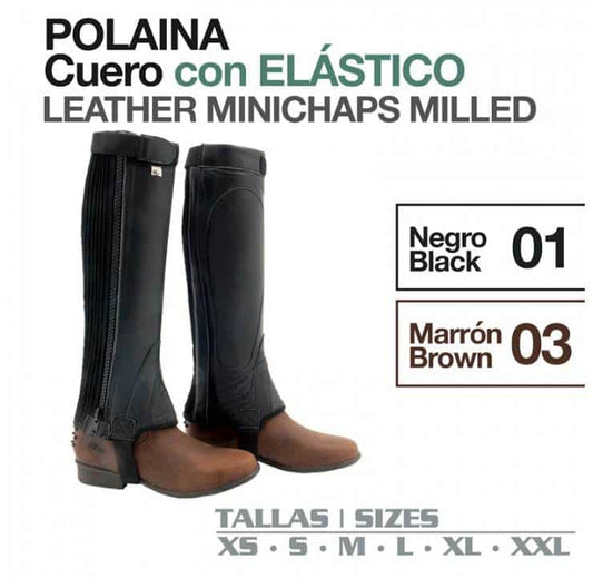 POLAINA CUERO C/ELÁSTICO - Tienda Hípica Online | D’Hispania ®