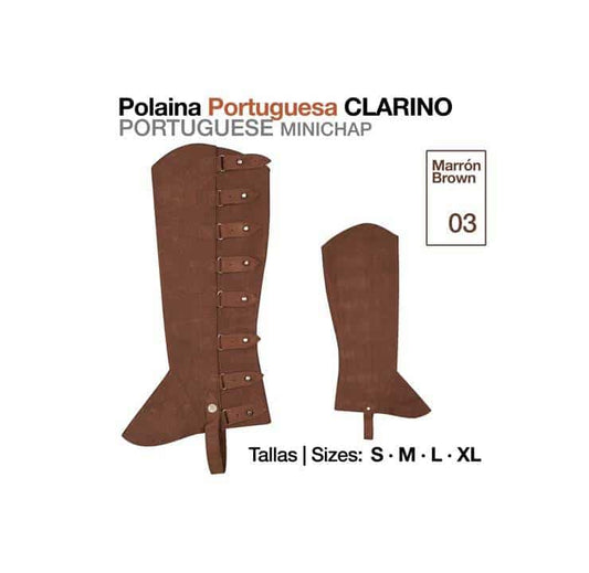 POLAINA PORTUGUESA CLARINO MARRÓN - Tienda Hípica Online | D’Hispania ®