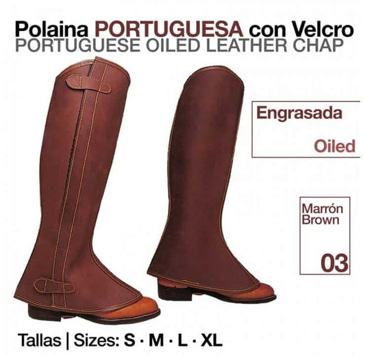 POLAINA PORTUGUESA ENGRASADA CON VELCRO - Tienda Hípica Online | D’Hispania ®