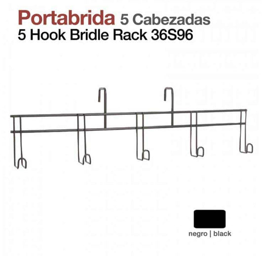 PORTABRIDA 5 CABEZADAS 36S96 NEGRO - Tienda Hípica Online | D’Hispania ®