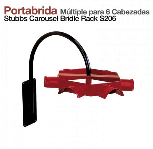 PORTABRIDA MÚLTIPLE PARA 6 CABEZADAS S206 STUBBS - Tienda Hípica Online | D’Hispania ®