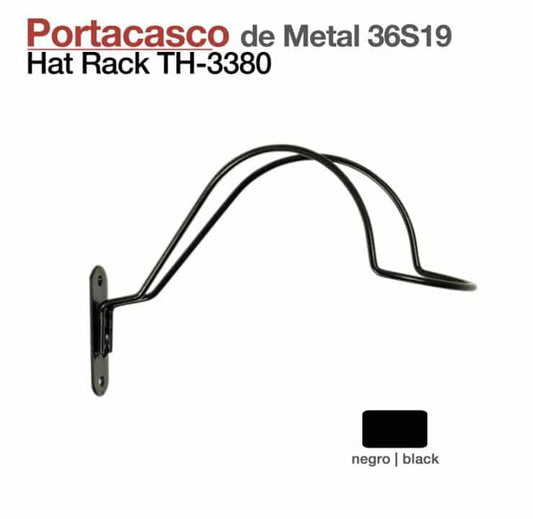 PORTACASCO MONTAR DE METAL 36S19 NEGRO - Tienda Hípica Online | D’Hispania ®