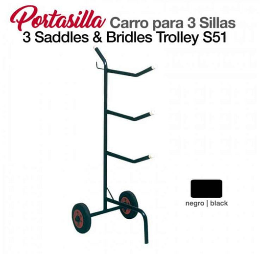 PORTASILLA CARRO PARA 3 SILLAS S51 - Tienda Hípica Online | D’Hispania ®
