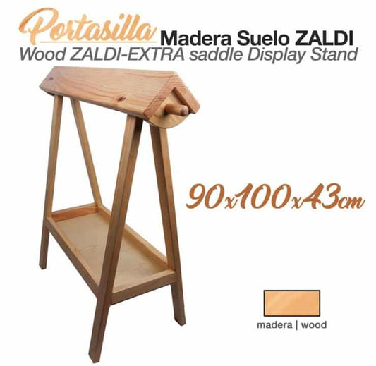 PORTASILLA MADERA SUELO ZALDI 90x100x43cm - Tienda Hípica Online | D’Hispania ®