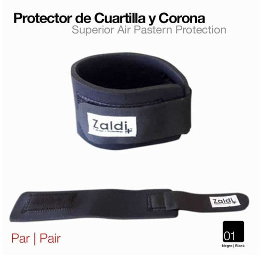 PROTECTOR DE CUARTILLA Y CORONA ZALDI NEGRO - Tienda Hípica Online | D’Hispania ®