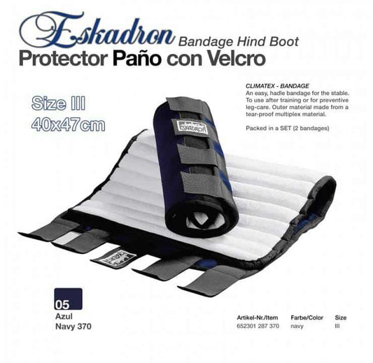 PROTECTOR PAÑO ESKADRON VELCRO PIE 652301 287 370 III AZUL - Tienda Hípica Online | D’Hispania ®