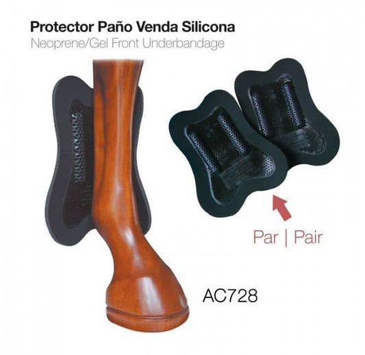 PROTECTOR PAÑO VENDA SILICONA AC728 NEGRO - Tienda Hípica Online | D’Hispania ®