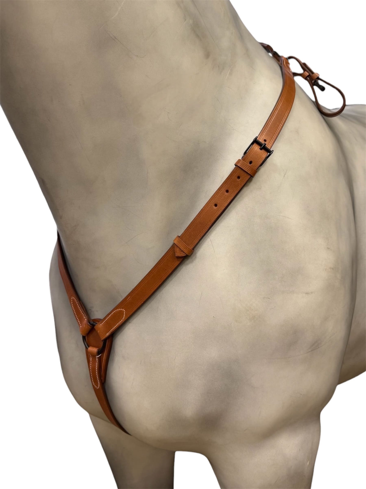 Pechopetral vaquero Premier de cuero avellana