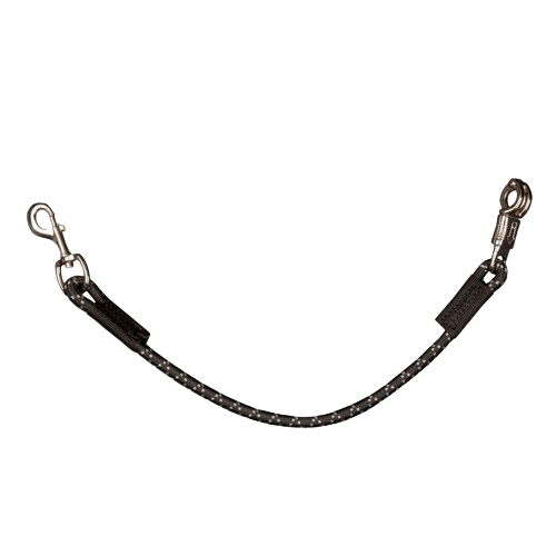 RAMAL GOMA ELASTICO CON MOSQUETONES 52982 NEGRO 60cm - Tienda Hípica Online | D’Hispania ®