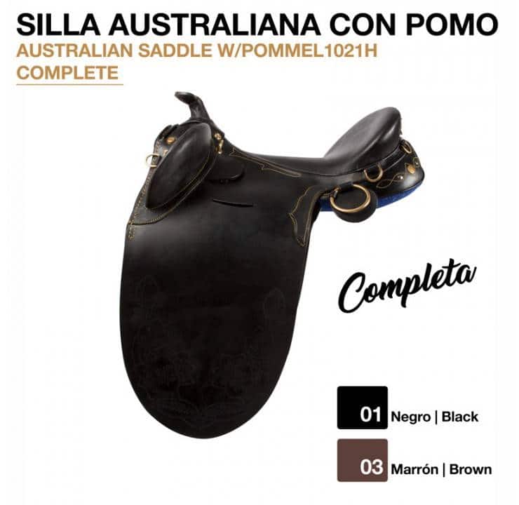 SILLA AUSTRALIANA CON POMO (COMPLETA) - Tienda Hípica Online | D’Hispania ®
