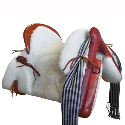 Silla de montar a caballo Castecus vaquera modelo Rocío mixta ecológica en color natural, para jinete y caballos.
