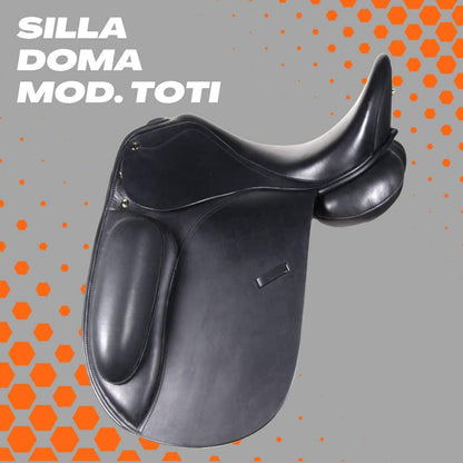 Silla de doma clásica TOTI con taco muslera de Tienda Hípica D'Hispania, silla inglesa de doma para equitación.
