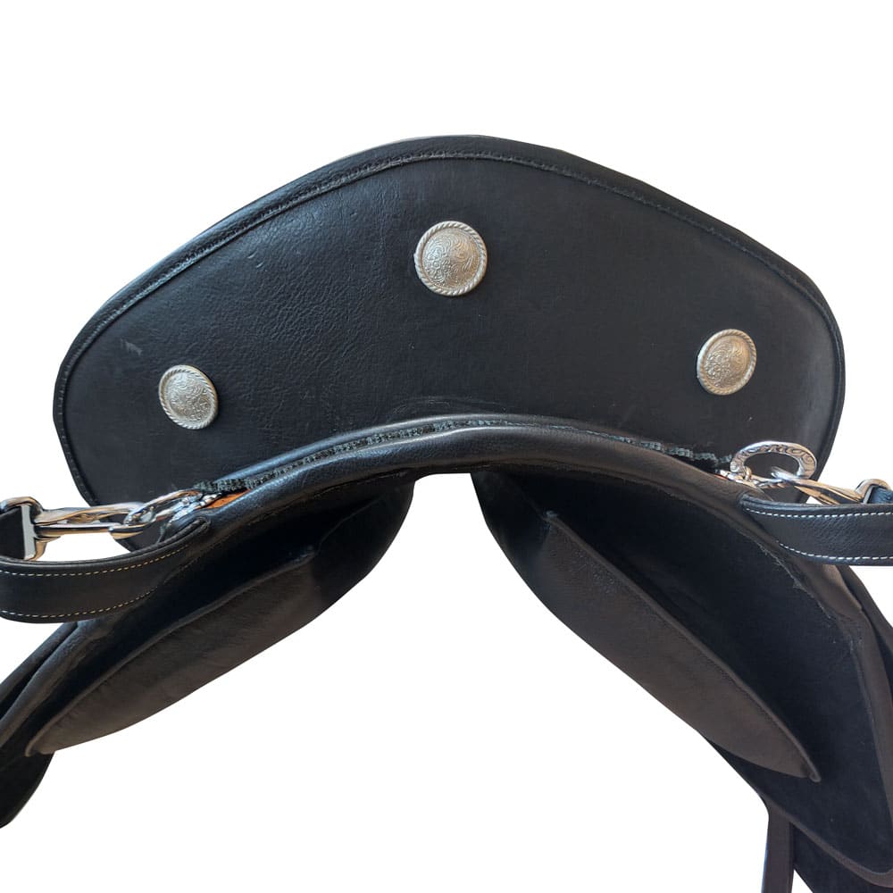 SILLA ESPAÑOLA TREELESS - Sin Armadura Repujada Bastes Multiposición Ajustables - Tienda Hípica Online | D’Hispania ®