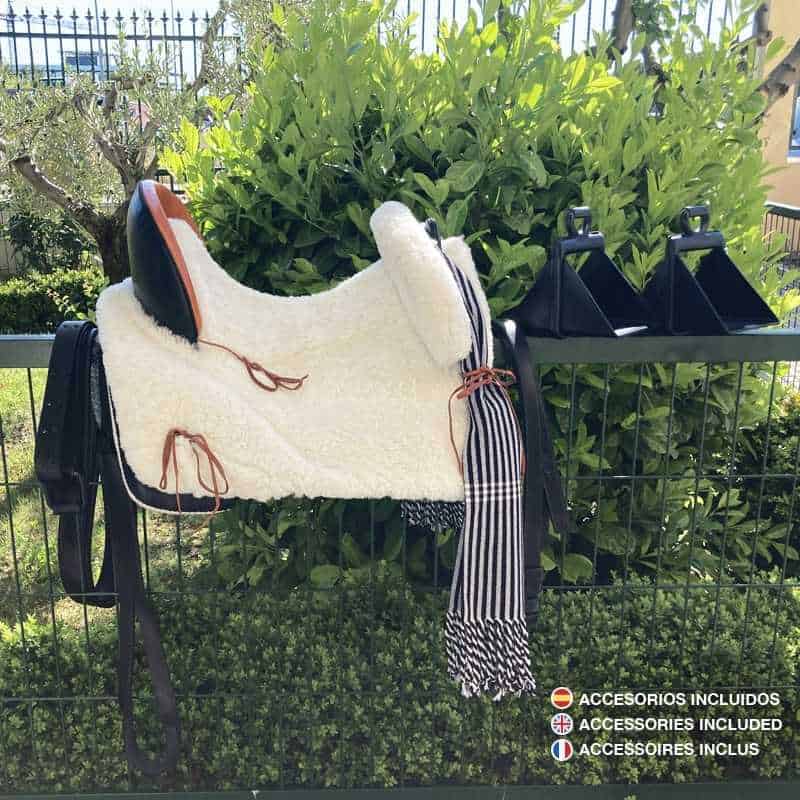 SILLA MARJOMAN VAQUERA FIBRA MIXTA COMPLETA - Tienda Hípica Online | D’Hispania ®