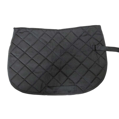 Silla sintética Pony Shetland completa de 12 pulgadas de D'Hispania para iniciación en equitación, en color negro con detalles.
