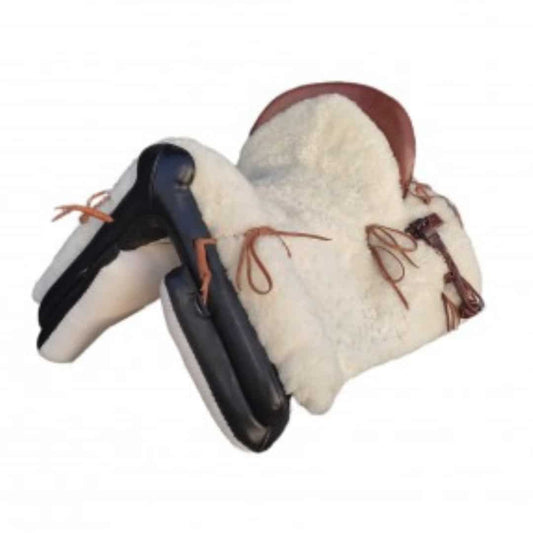 SILLA VAQUERA CENTENO CT - Artesanal Asiento Profundo Bastos Pelo Natural Zalea Cordero - Tienda Hípica Online | D’Hispania ®